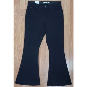 NWT A loves a ankle flare jeans black mid rise stretch western cowgirl rodeo